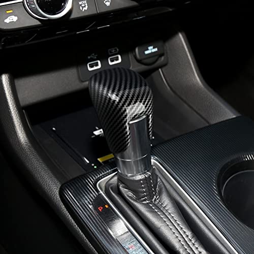 Image of Gear Shift Knob Decals for 2022-2026 Honda Civic /for 2023 2024 Honda CRV HRV /for 2023-2025 Acura Integra Accessories ABS Carbon Fiber Stickers