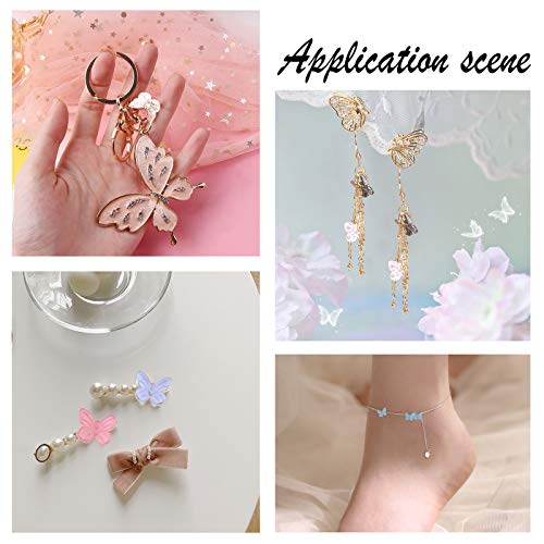 PandaHall 160 Pezzi 8 Colori Ciondolo a Farfalla