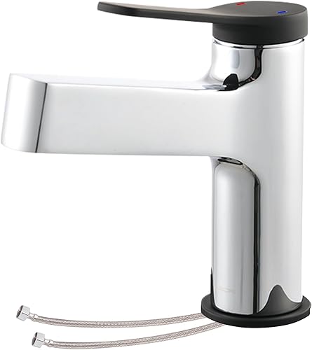 Grifos de baño de una sola manija, grifo de lavabo de baño cromado negro mate de 1 o 3 agujeros con drenaje desplegable de metal, grifo moderno de