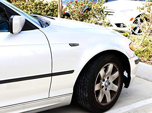 Ijdmtoy Euro Black/Clear Lens Amber Full Led Front Side Marker Light Kit Compatible With Bmw 1 3 5 Series, Etc, Replace Oem Amber/Clear Sidemarker Lamps #TOP6