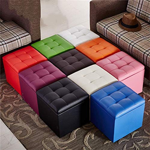 Ottoman voetenbank met Storage afneembaar deksel Poef Kruk Ottomaanse Cube Toy Borst met Flipping Deksel, Storage Kruk… - Afbeelding 8