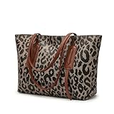 HamdiCo Sac Bandoulière Femme Motif Léopard Tendance – Sac à Main Porté Épaule Imprimé Léopard Cuir PU – Fermeture Zip Usage Quotidien