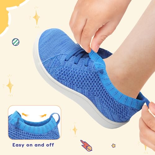 Image of LeIsfIt Toddler Shoes Girls Boys Wide Shoes Kids Zero Drop Minimalist Sneakers Barefoot Slip on Tennis Sneakers