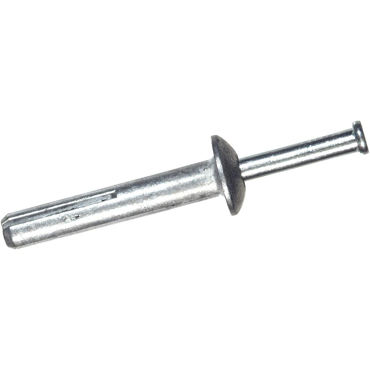 Hillman 1/4 in. Dia. x 1 in. L Steel Mushroom Head Hammer Drive Anchor 100 pk