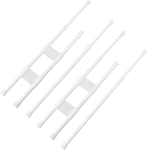 4 barras de tensión ajustables para refrigerador RV de 15.8 a 27.6 pulgadas, varillas de tensión extensibles para fijar alimentos, bebidas,