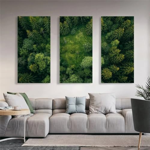 Peinture Diamant Forêt Verte DIY pour sublimer votre salon avec un style moderne