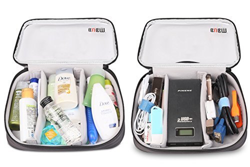 Bubm 3Pcs Multi-Functional (S/M/L In One) Electronic Organizer Travel Gadgets Bag For Cables, External Flash Drive, Mouse, Memory Card, Power Bank - Clear #TOP5