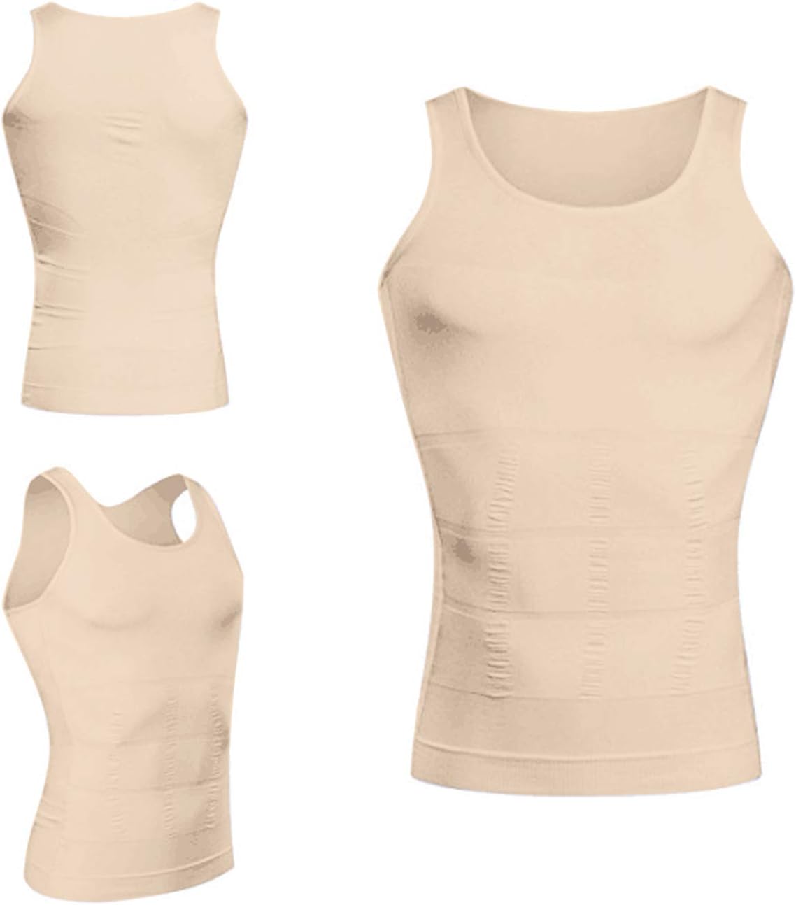 GKVK Mens Slimming Body Shaper Vest Shirt Abs Abdomen Slim - Image 3