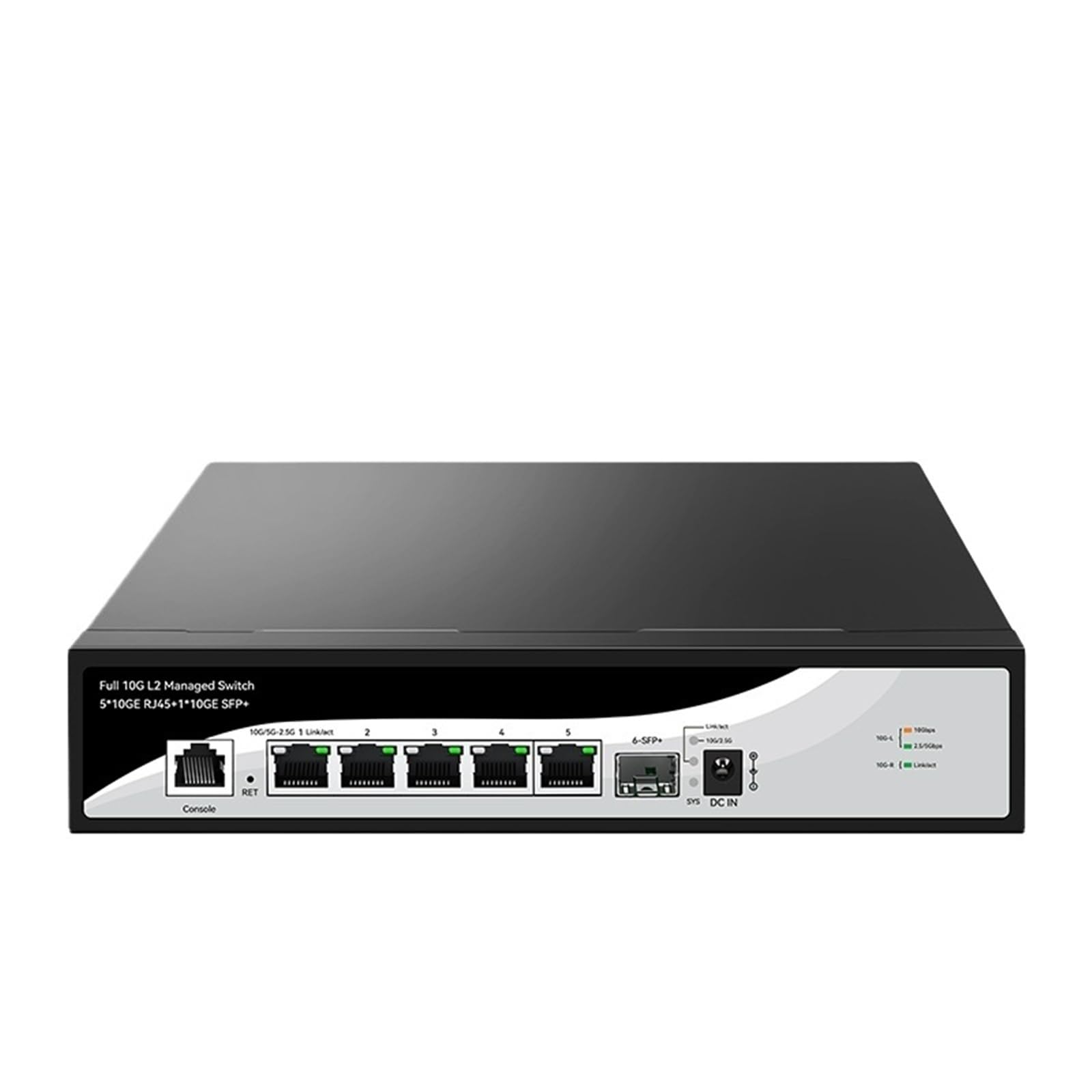 Przełącznik zarządzalny 10G L2 6-portowa sieć 10000M Smart Home Lab Ethernet LACP/VLAN/DHCP/SNMP