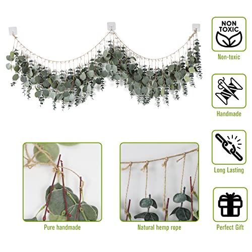 Natayoo Artificial Eucalyptus Wall Decor Hanging Eucalyptus Greenery Plants Boho Decoration For Bedroom Kitchen Home Decorations #TOP1