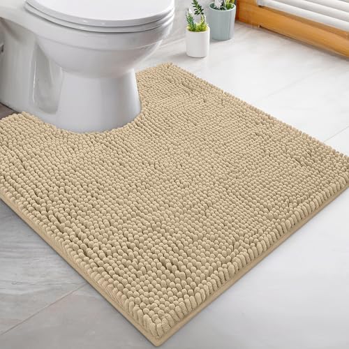 LuxUrux Bath Mat-Extra-Soft Plush Bath Shower Bathroom Rug,1'' Chenille Microfiber Material, Super Absorbent Shaggy Bath Rug. Machine Wash & Dry