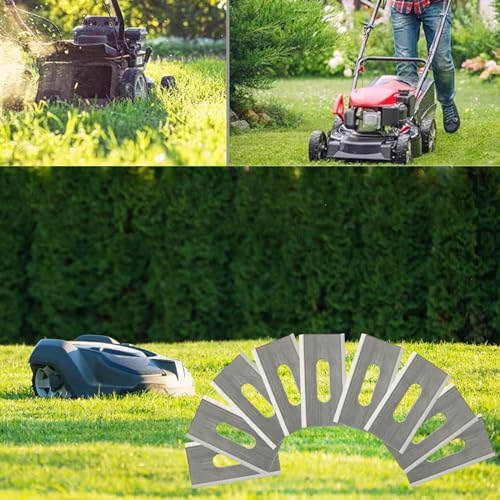 Lames de Gazon pour Husqvarna avec Double Lame aiguise en Acier Inoxydable 36,5 x 18,5 x 0,65 mm (Argent 30 pièces) – vue 5