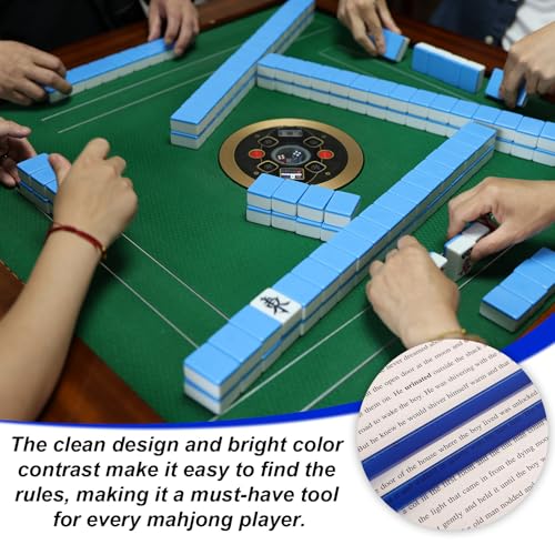 4 piezas Buscador de línea Mahjong acrílico magnificado miniatura 6