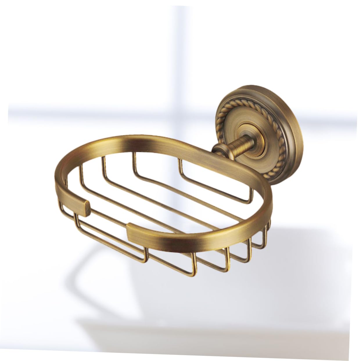 Portasapone da Parete in Ottone Oro Design a Rete e Viti Nascoste