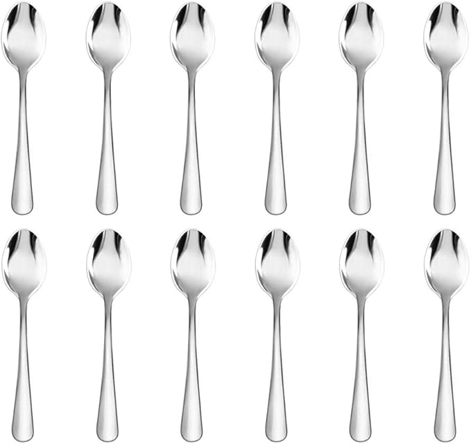 LGNTXDC 12Piece Mini Coffee Dessert Spoons, 4Inch Stainless Steel