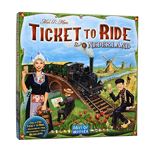Ticket to Ride Nederland Board Game EXPANSION - Train Route-Building Strategy Game, Fun Family Game for Kids & Adults, Ages 8+, 2-5 Players, 30-60 Minute Playtime, Made by Days of Wonder - Thumbnail 2