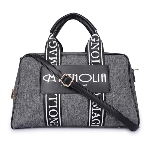 Image of MAGNOLIA Women's Canvas Duffle bag Medium Size with Detachable Shoulder Strap and Handles | Spacious Perfect for Travel & Everyday Use