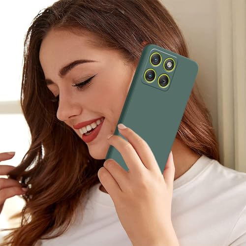 Image of amazon basics Back Cover for Moto Edge 70 5G | Ultra Slim Soft Rubberised Case | Matte Silicone Flexible Mobile Case | Camera Protection - Green