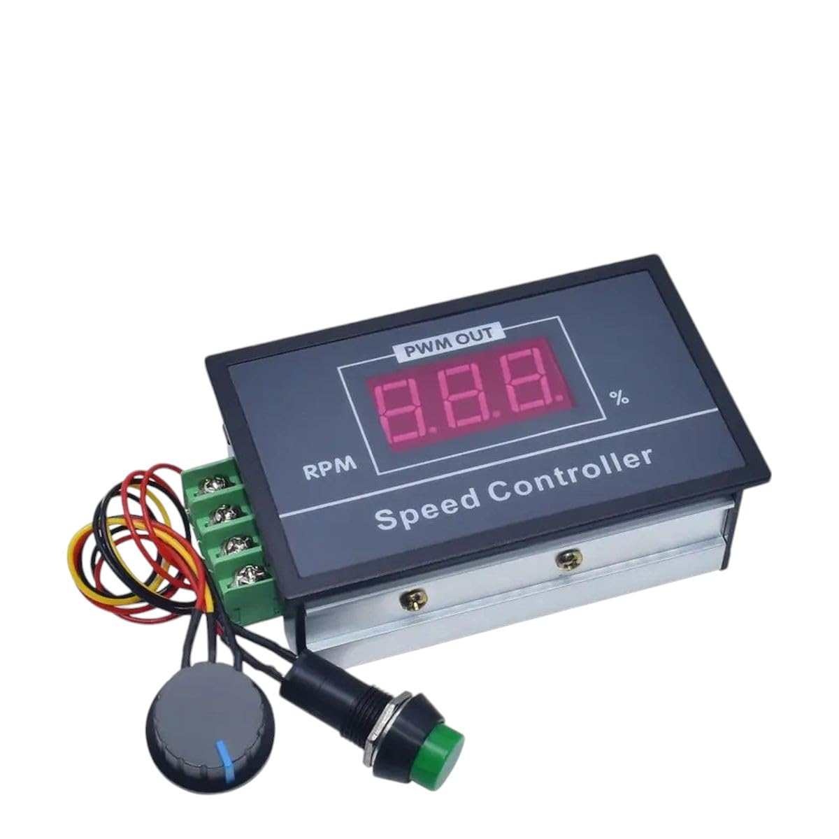 30A DC6V-60V 12V 24V 48V PWM Motor Speed Controller Digital LED Display 0~100% Adjustable 15KHZ with Potentiometer Switch