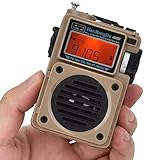 HanRongDa Bluetoothスピーカー 小型BCLラジオ MicroSDカード対応 FM/AM/短波/ワイドFM対応 充電式 MP3レトロプレーヤー タイマー デジタル時計 技適認証済 アウトドア 防災 旅行に最適 HRD701
