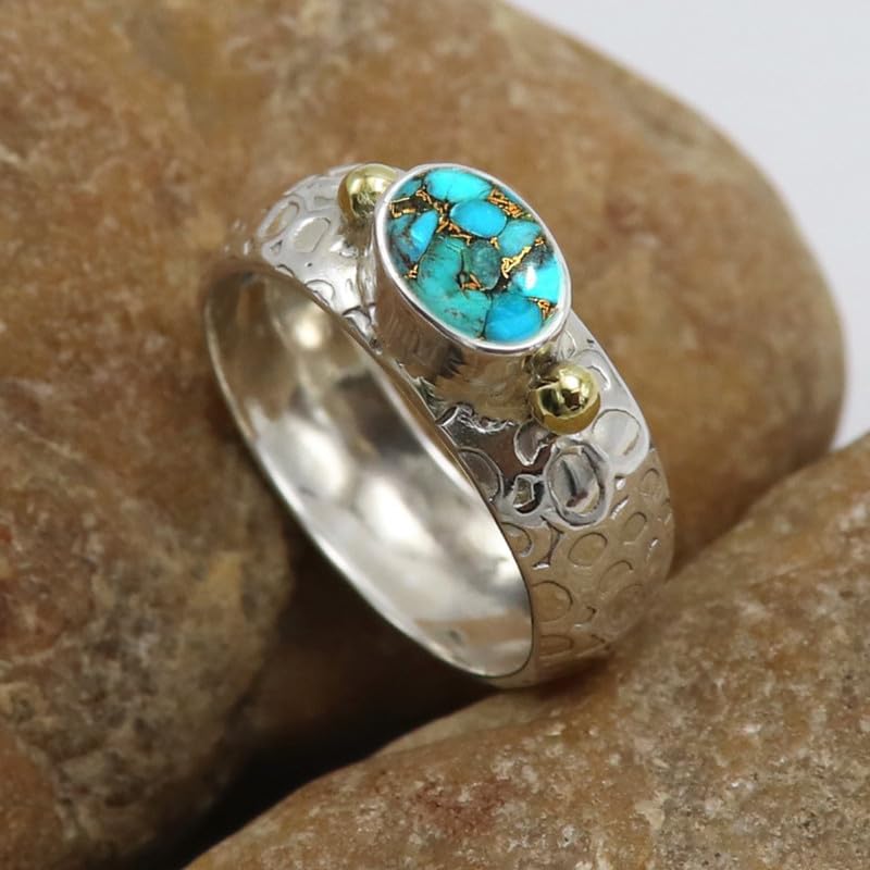 CRG1070AA - Anillo de plata de ley 925 con piedras preciosas para hombre y mujer, anillo de todos los tamaños, hecho a mano