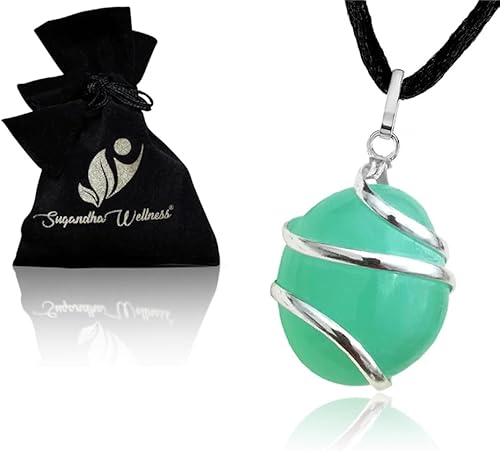 Miniatura 1 de Collar de cristal curativo de aguamarina promueve la claridad, la calma y la comunicación. Colgante de piedra natural, Piedra, Aguamarina