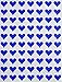Royal Green Lot de 1050 étiquettes autocollantes en forme de cœur bleu 1,27 cm pour emballages cadeaux, boîtes et sacs 13 mm