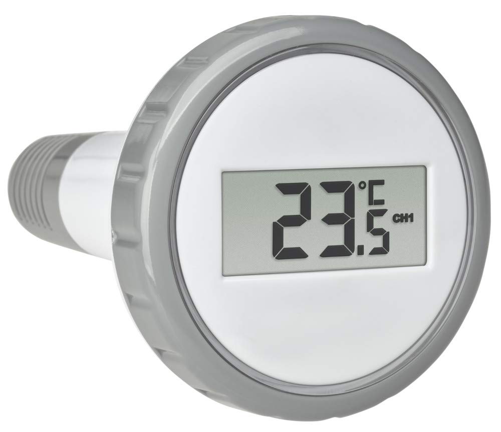 TFA Dostmann 30.3067.10.99 Palma Mega - Termometro wireless per piscina con 2 display