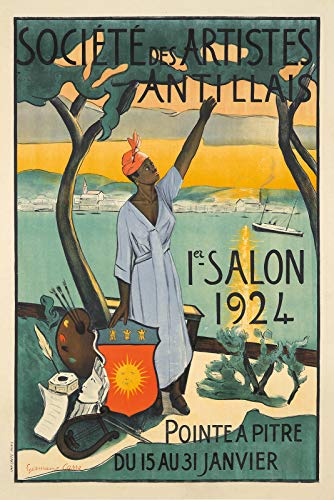 Guadeloupe Pointe a Pitre 1924 Reproduction Affiche Poster/Format Size 50X70