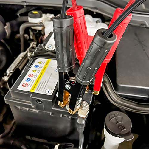 Image of Goupchn Heavy Duty Crocodile Clamps Pure Copper Car Battery Charger Clamps | 1000A 2PCS, Power Replacement Battery Alligator Clips, Jumper Cable Clamps, Welder Clips for Automotive Vehicle Boat