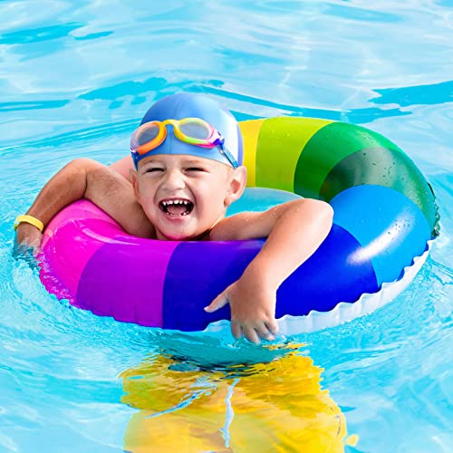 3 Pcs Swim Cap Kids Waterproof Silicone Swimming Caps For Girls Boys Aged 2-10 Pool Swim Hat For Toddler Children (Stylish Color) #TOP5