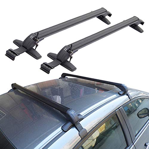 Barres de toit aluminium 110 cm réglables et universelles pour SUV sans rails