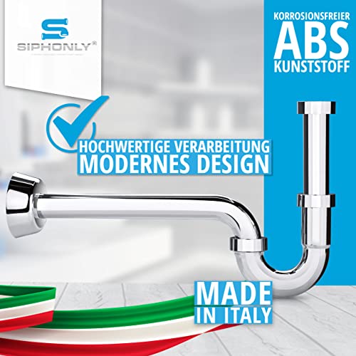 Siphonly® - Sifone a tubo per lavabo, con scarico