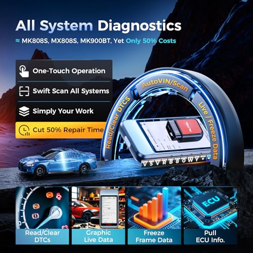 Autel Scanner MD906 PRO, All System Diagnostic Scan Tool with Lifetime Free Updates, 11 Reset Services OBD2 Scanner, Same as MD909 PRO, Upgrade of MD802 MD806 MD808 PRO, NO IP Limited, CAN-FD FCA SGW - Image 6