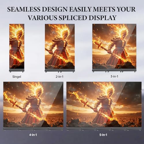 Image of 80 Inch P1.86 Spliceable LED Screen, USB Plug-and-Play Foldable Led Digital Display, APP & Computer Software Publishing, Full Poster Screen Advertising LED Display (Black, 1-Pack)