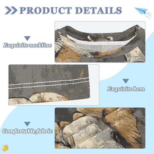 Boys Short Sleeve T-Shirts Camo Elephant Animal Rashguard Kids Swim Shirts Sun UPF 50+3