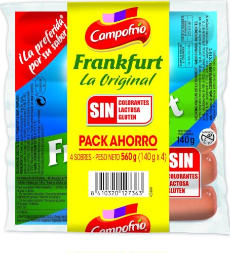 Campofrío - Salchichas Frankfurt, Pack de 4 (4x140g)