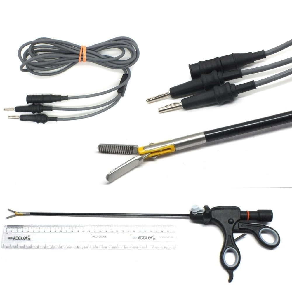 ADDLER LAPAROSCOPIC BIPOLAR RUBY GRASPER FORCEPS 5MM WITH BIPOLAR CABLE SURGICAL INSTRUMENTS. LIFE TIME ANTI RUSTING WARRANTY.