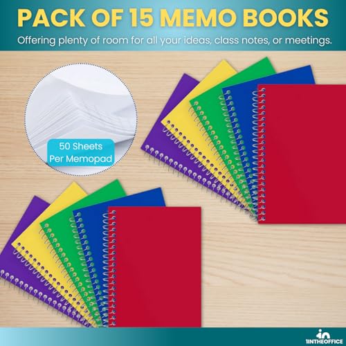 Bloc-notes à spirale 10x15 pour vos listes de courses et notes de bureau