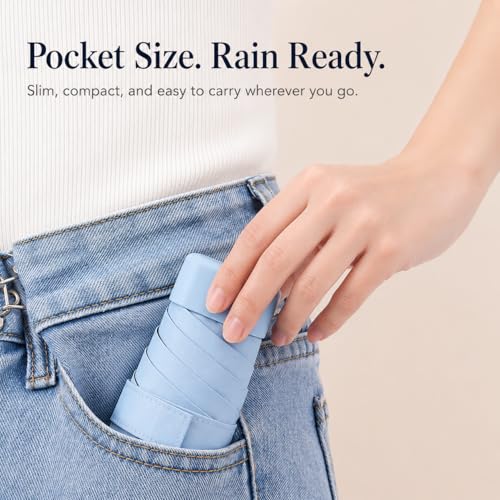 Image of Stylish UV Protection 3 Fold Umbrella for Men Women & Kids | Big Size Compact Travel Design with Windproof Frame and Carry Case