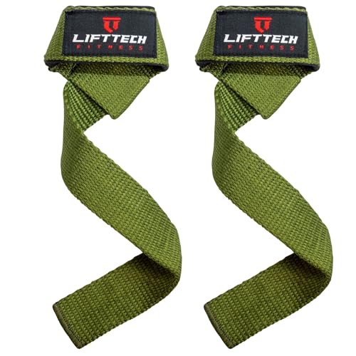 Lift Tech Fitness Weight Lifting Straps For Men and Women - Cotton Gym Straps for Weightlifting