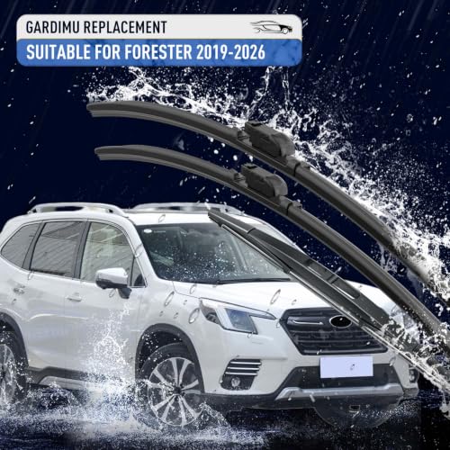 Image of Front and Rear Windshield Wiper Blades for Subaru Forester 2019-2024 | Quiet and Streak-Free Front and Back Wiper Blades Assembly All-Season OEM Automotive Replacement