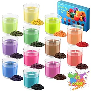 AJOXEL Kerzenwachs Farbe, 12 Farben Kerzenwachs Farbstoff für DIY Kerze, Upgrade 60g Kerzen Farbe 1:1000 Verhältnis…