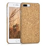 kwmobile Hülle kompatibel mit Apple iPhone 7 Plus / 8 Plus - Kork Handyhülle - Handy Case Cover Schutzhülle in Hellbraun