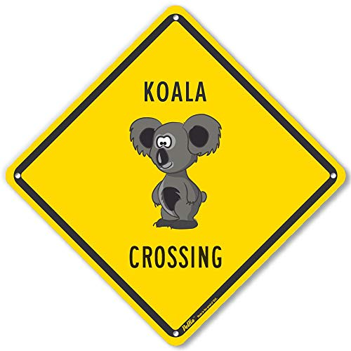 Panneau aluminium Koala Bear Crossing plaque antirouille resistant intemperies