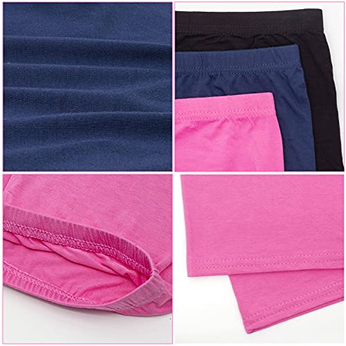 Wishope 6 Pieces Teenager Girl Shorts Underdress Dance Cartwheel Thick Bike Shorts Breathable Active Shorts (As1, Age, 11_Years, 12_Years, Black) #TOP3