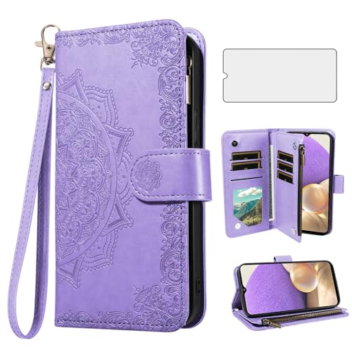 Coque Samsung A32 5G antichoc violette : protégez l'écran et rangez vos cartes