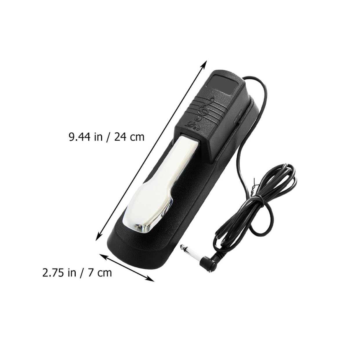 Pedal de Sustain para Teclado Piano Eléctrico Clásico Negro