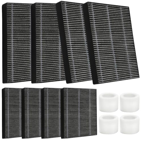 DerBlue 8pcs Wick Replacement Filter and 4pcs Top Fill Humidifier