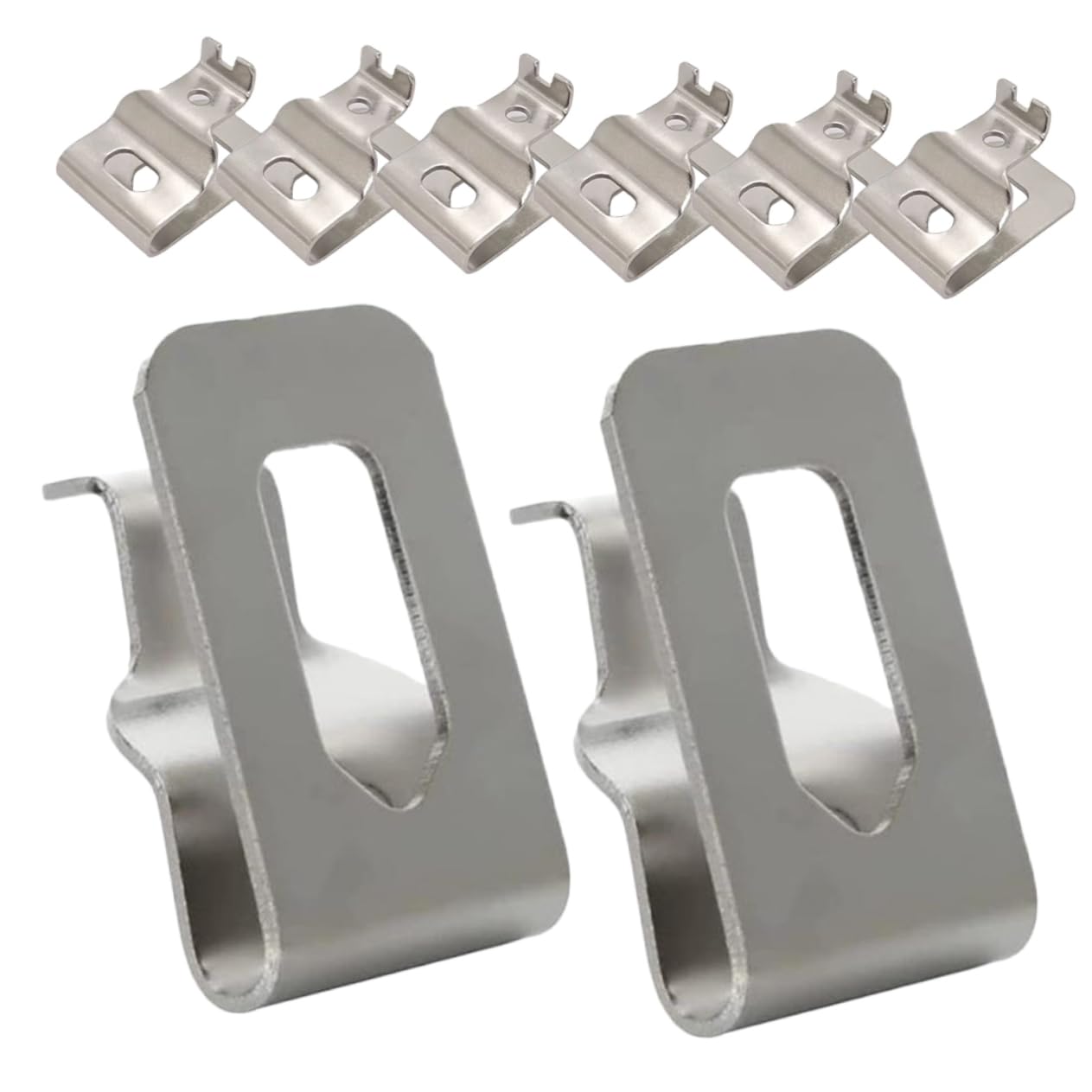 3 Set Fibbia Della Vita Utensile Custodia Per Attrezzi Con Clip Da Cintura Bretelle Della Cintura Degli Attrezzi Attrezzo Chiave Gancio Argento Acciaio Inossidabile 8 Pezzi*3